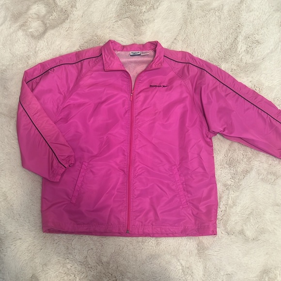 Reebok Bright Pink Magenta Windbreaker Jacket - Picture 2 of 9